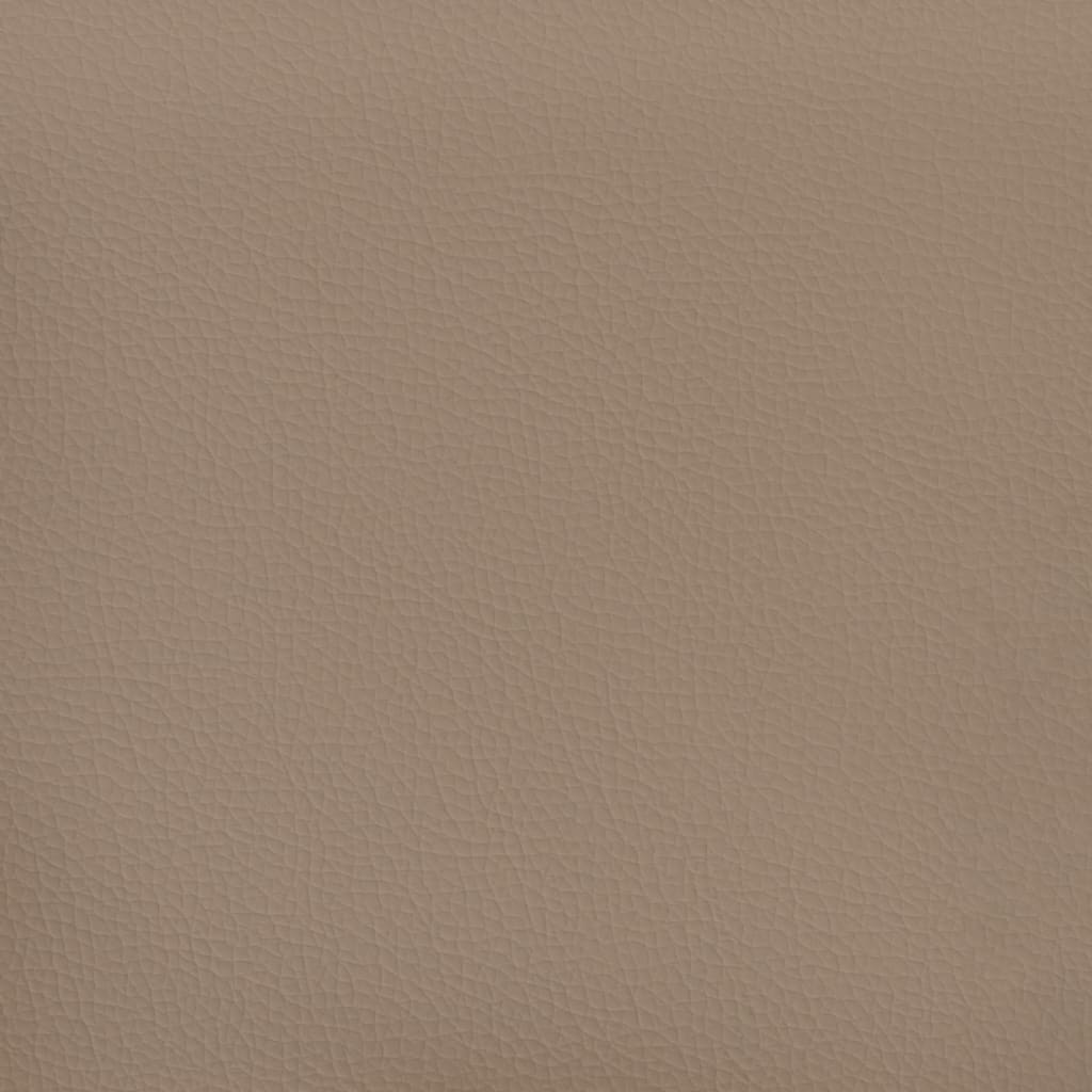 vidaXL sienas paneļi, 12 gab., kapučīno krāsa, 90x15 cm, mākslīgā āda
