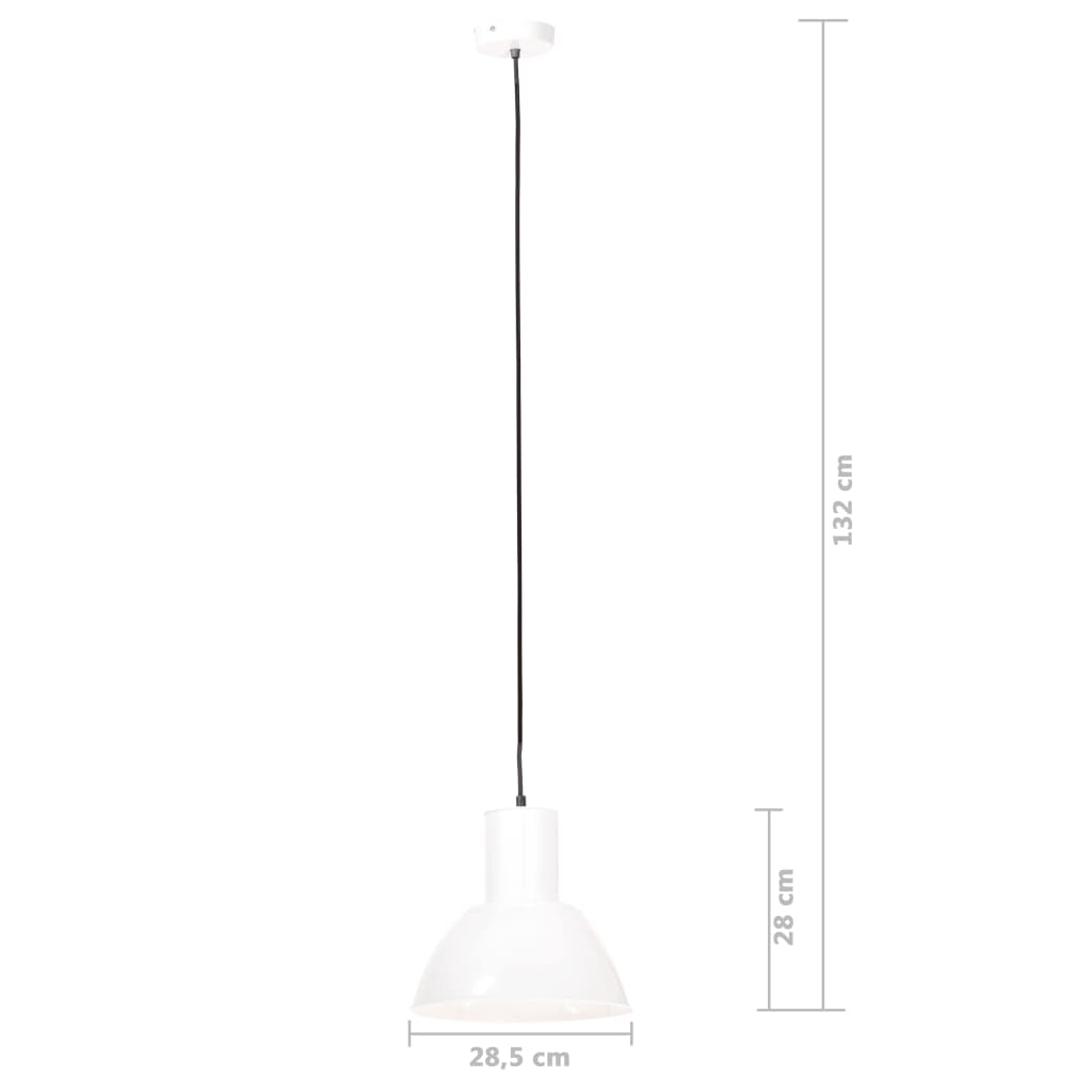 vidaXL griestu lampa, balta, apaļa, 25 W, 28,5 cm, E27