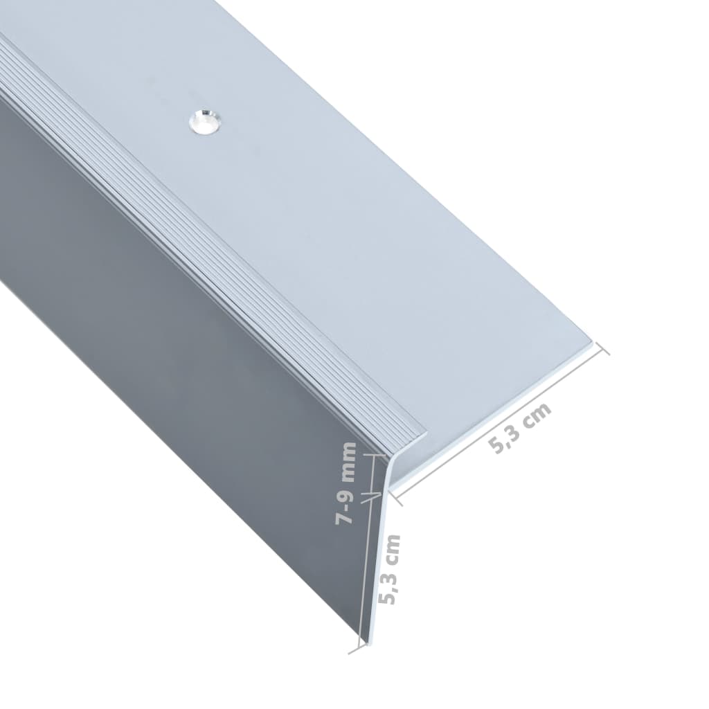 vidaXL kāpņu profili, 15 gab., F forma, 90 cm, alumīnijs