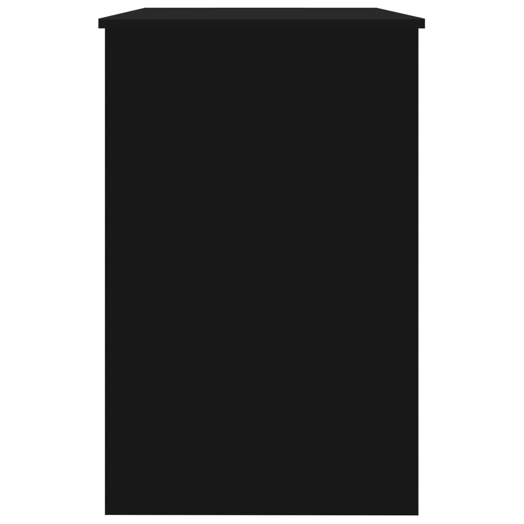 vidaXL rakstāmgalds, melns, 100x50x76 cm, skaidu plāksne