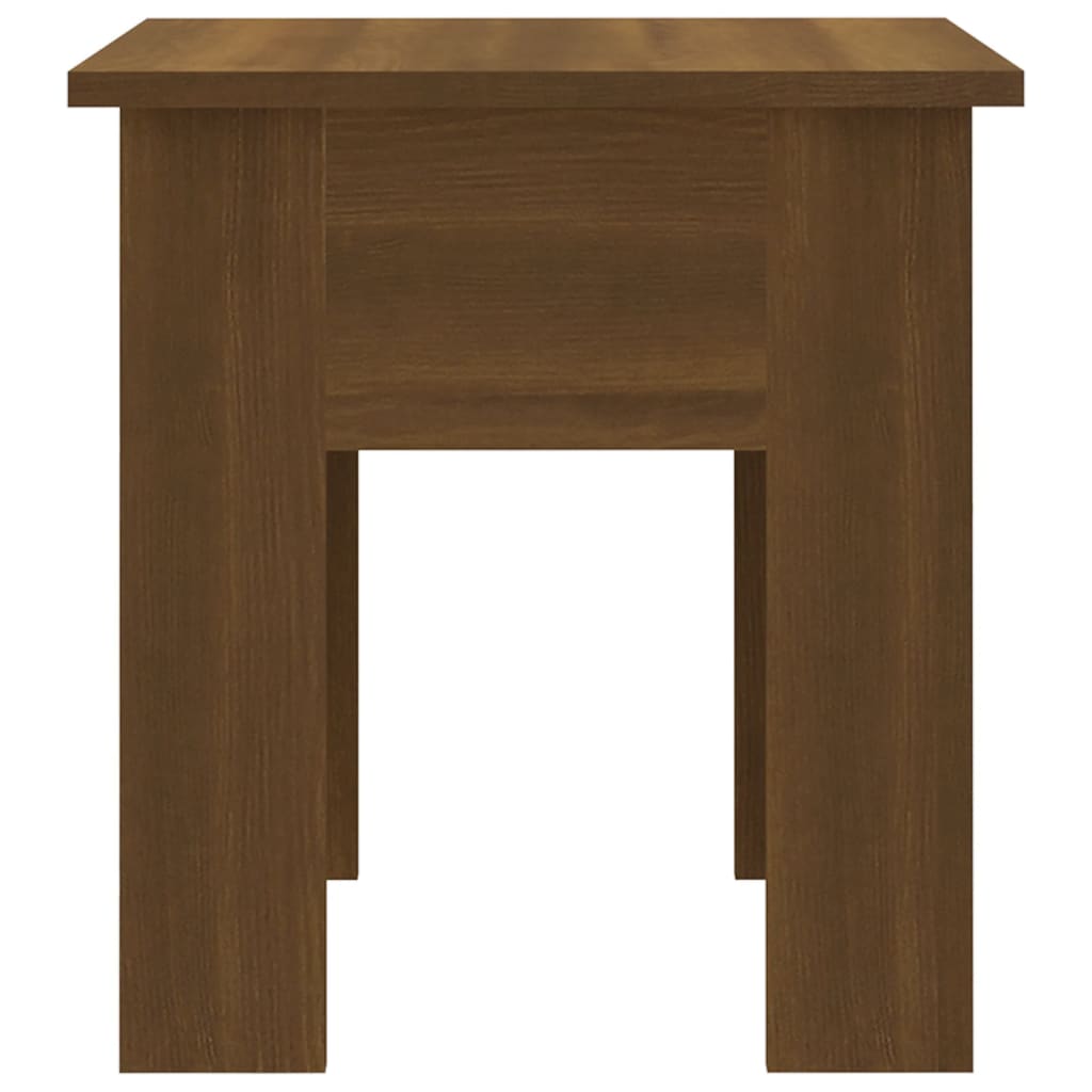 vidaXL kafijas galdiņš, ozolkoka krāsa, 40x40x42 cm, skaidu plāksne