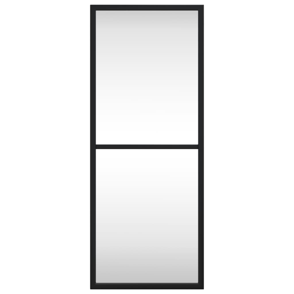 vidaXL sienas spogulis, melns, 20x50 cm, taisnstūra, dzelzs