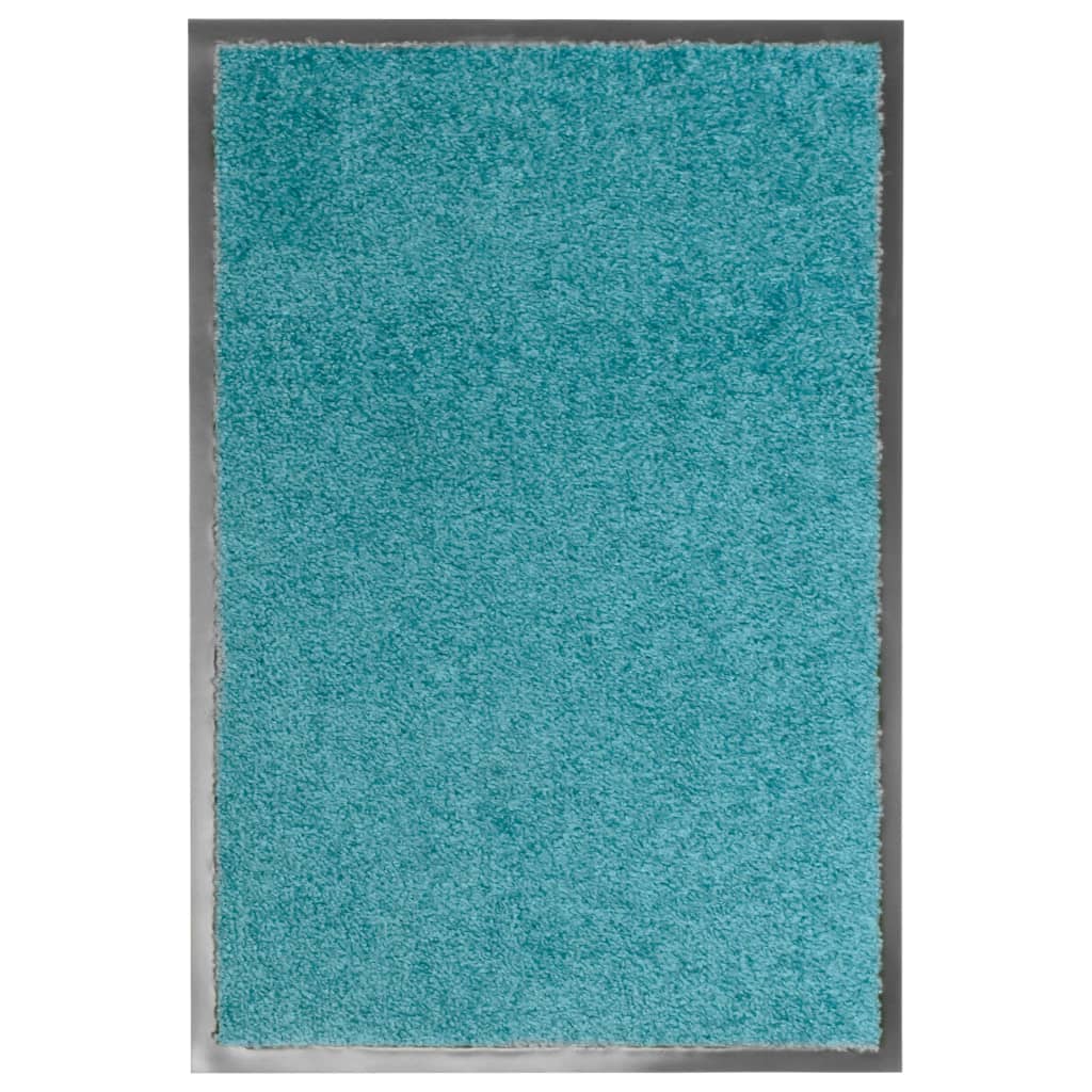 vidaXL durvju paklājs, mazgājams, ciānkrāsā, 40x60 cm