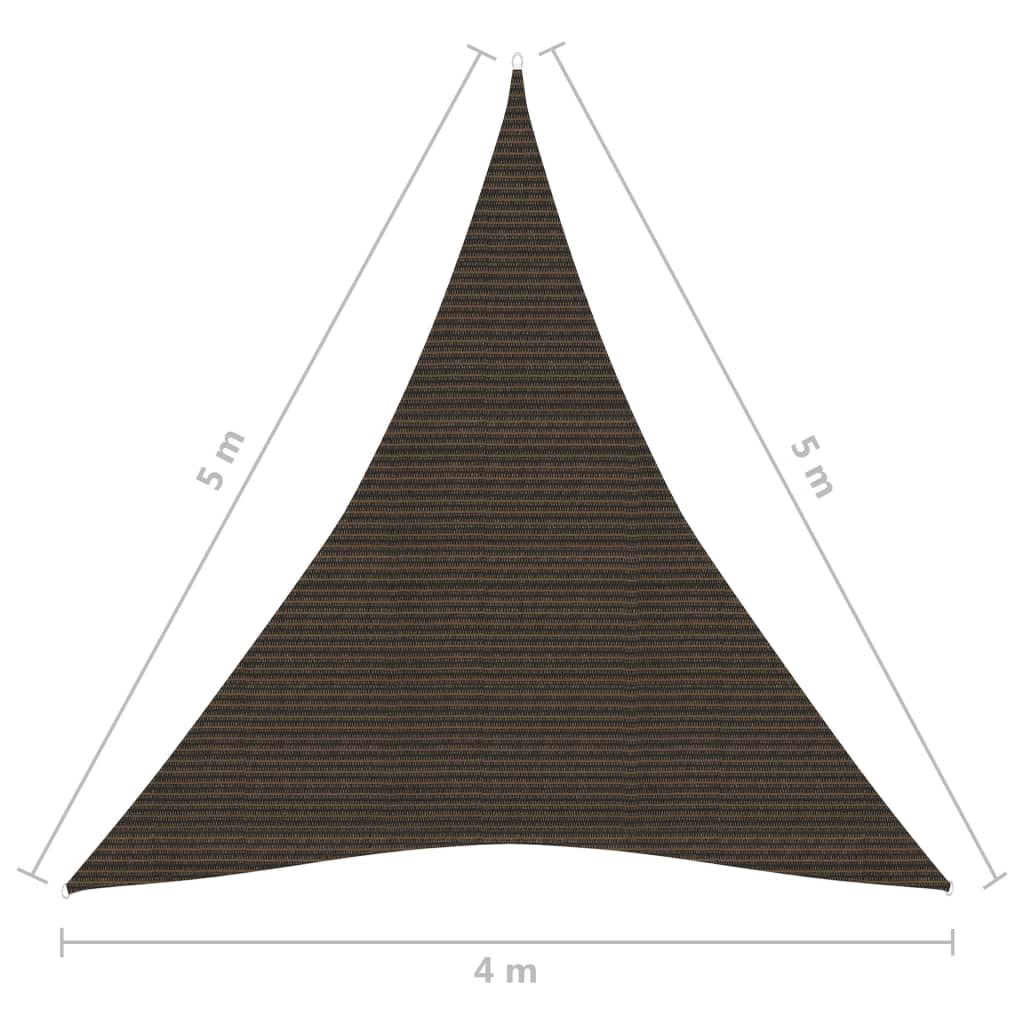 vidaXL saulessargs, 160 g/m², brūns, 4x5x5 m, HDPE