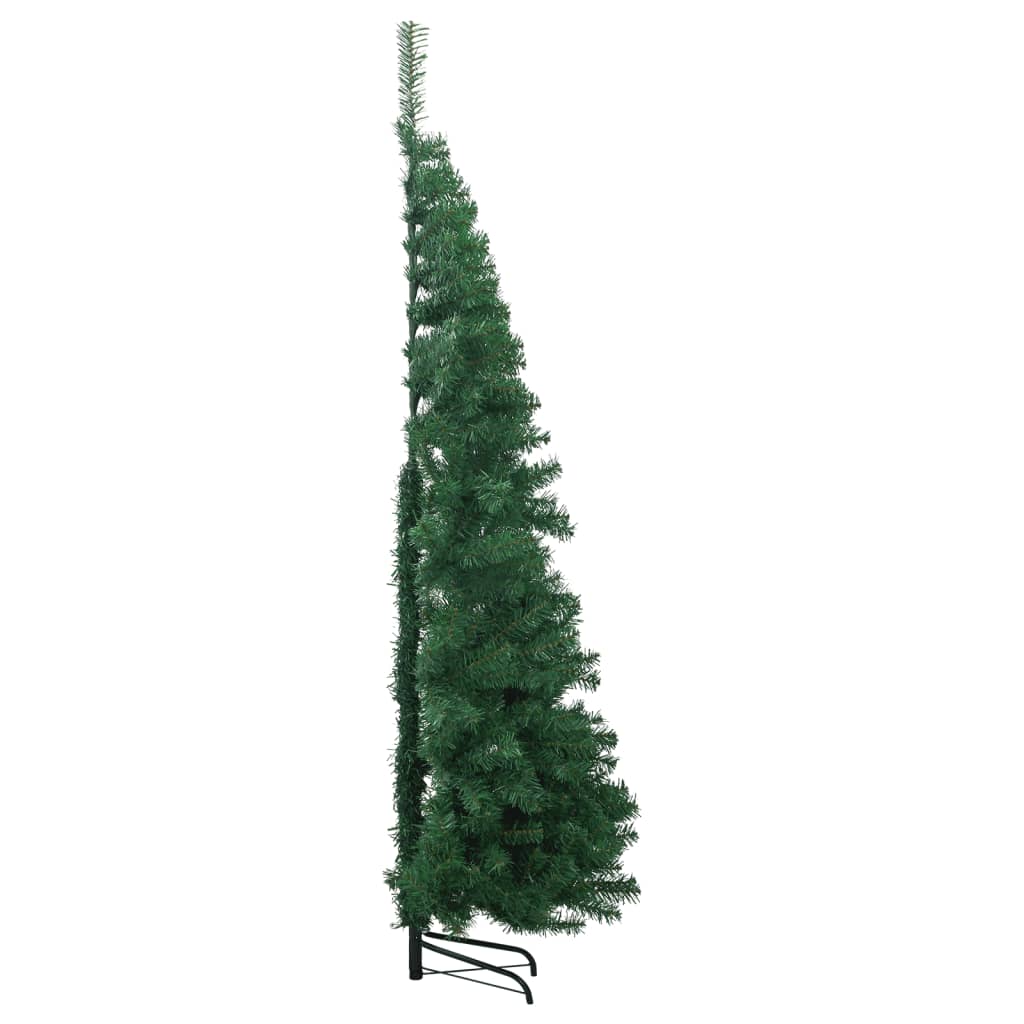 vidaXL mākslīgā Ziemassvētku egle, stūra, zaļa, 240 cm, PVC