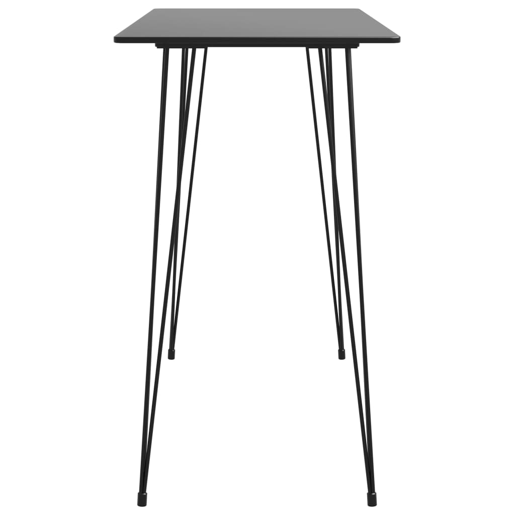 vidaXL bāra galds, melns, 120x60x105 cm