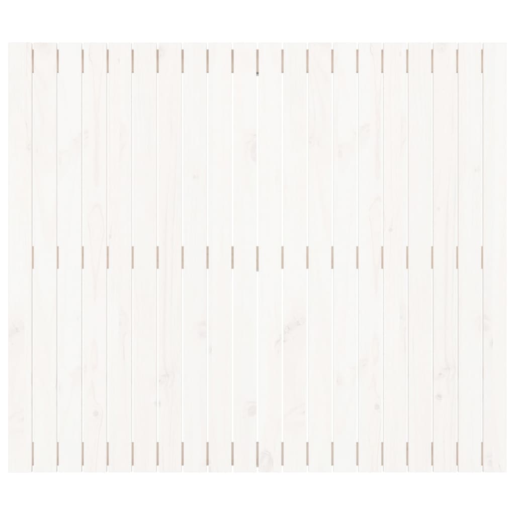 vidaXL sienas galvgalis, balts, 127,5x3x110 cm, priedes masīvkoks