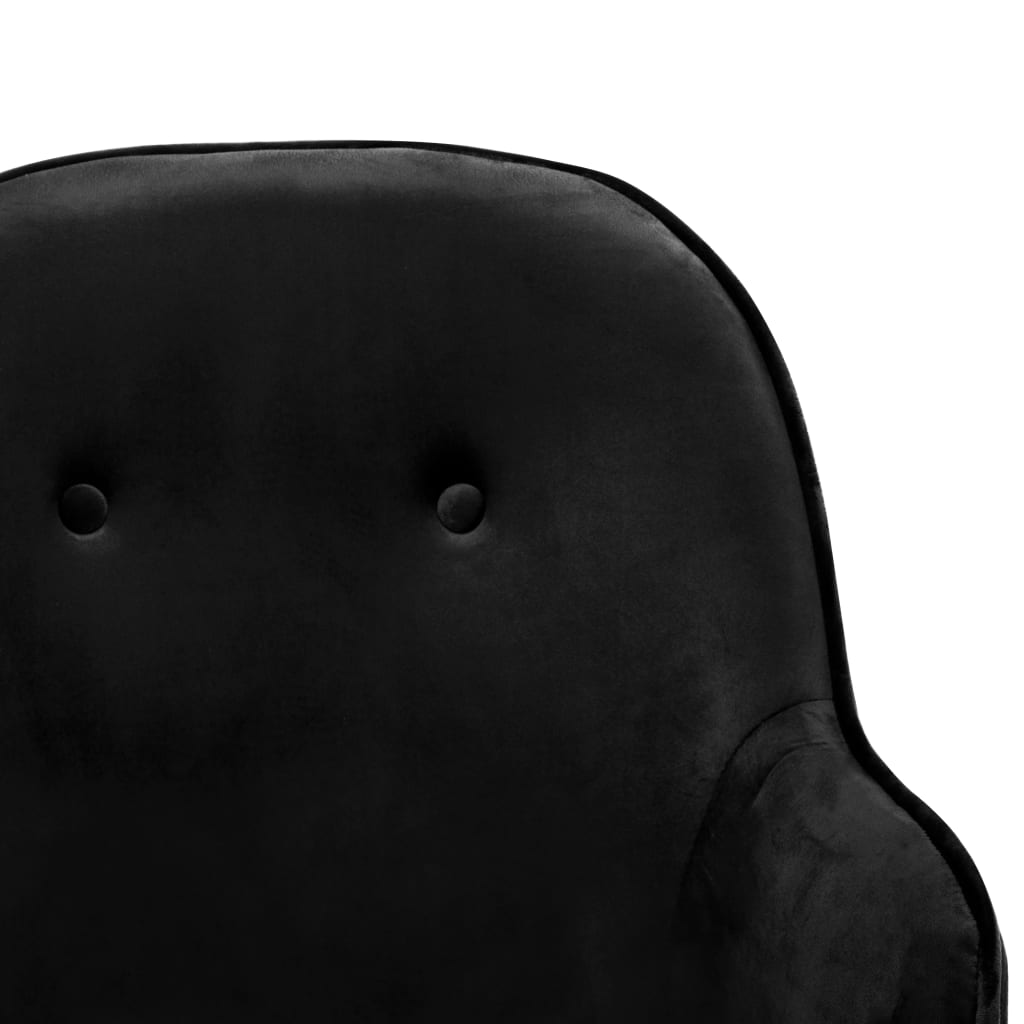 vidaXL šūpuļkrēsls, melns samts