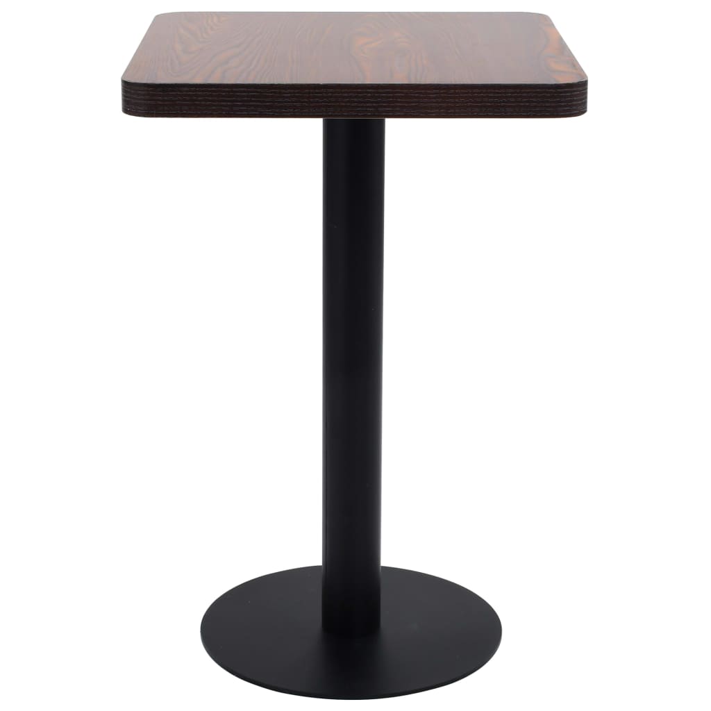 vidaXL bistro galds, tumši brūns, 50x50 cm, MDF