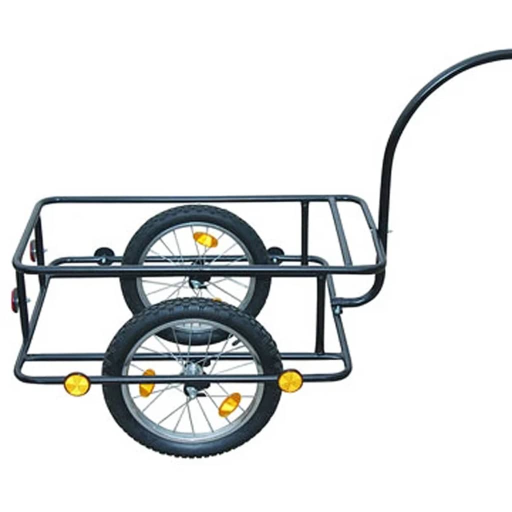 vidaXL velosipēda piekabe ar plastmasas grozu, 90 L