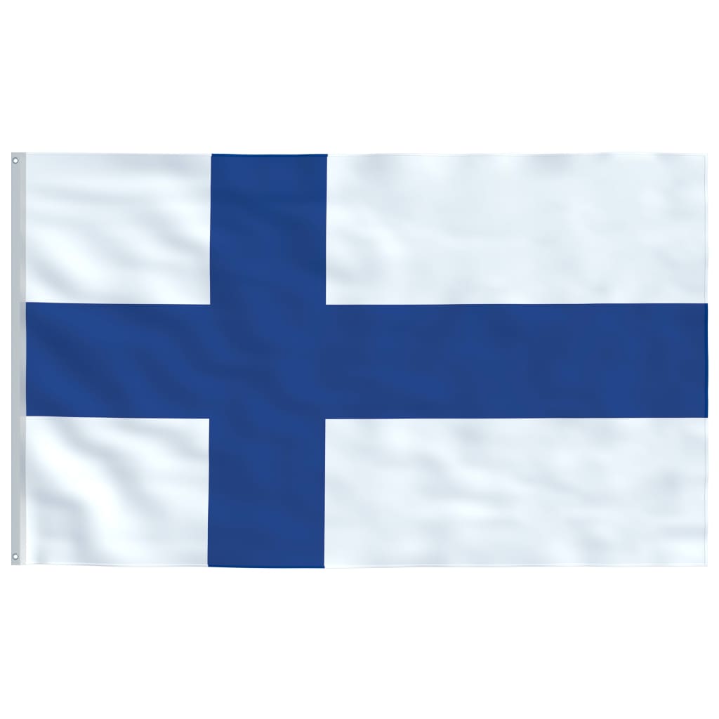vidaXL Somijas karogs un karoga masts, alumīnijs, 6 m