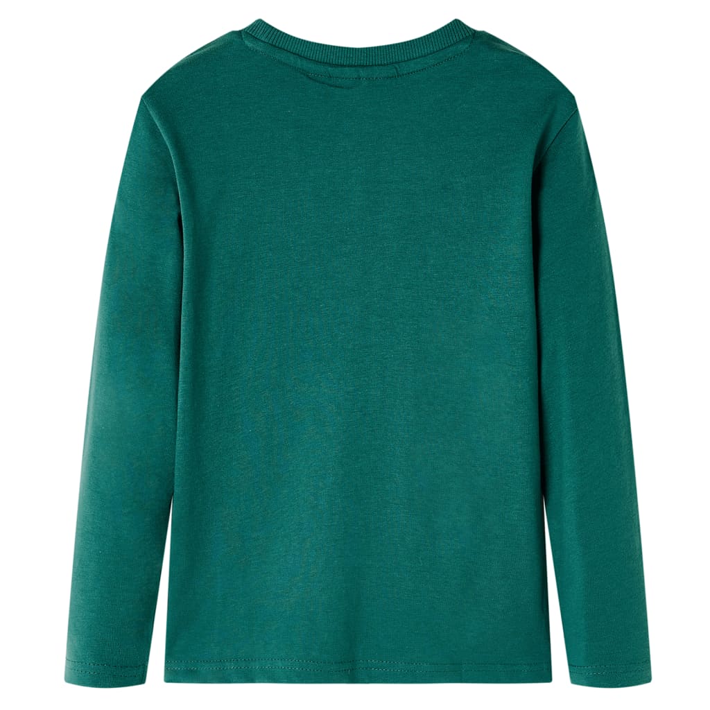 Bērnu krekls ar garām piedurknēm, zaļš, 92