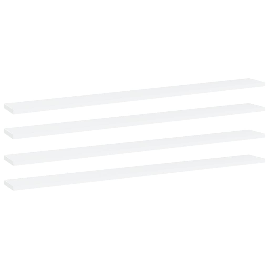 vidaXL plauktu dēļi, 4 gab., balti, 100x10x1,5 cm, skaidu plāksne