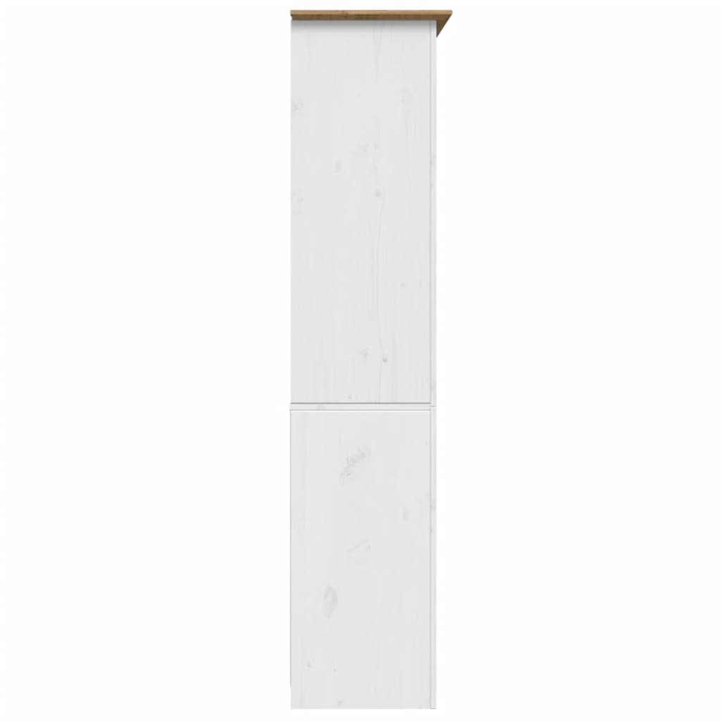 vidaXL grāmatu plaukts BODO, balts, brūns, 80x40x172 cm, priedes koks