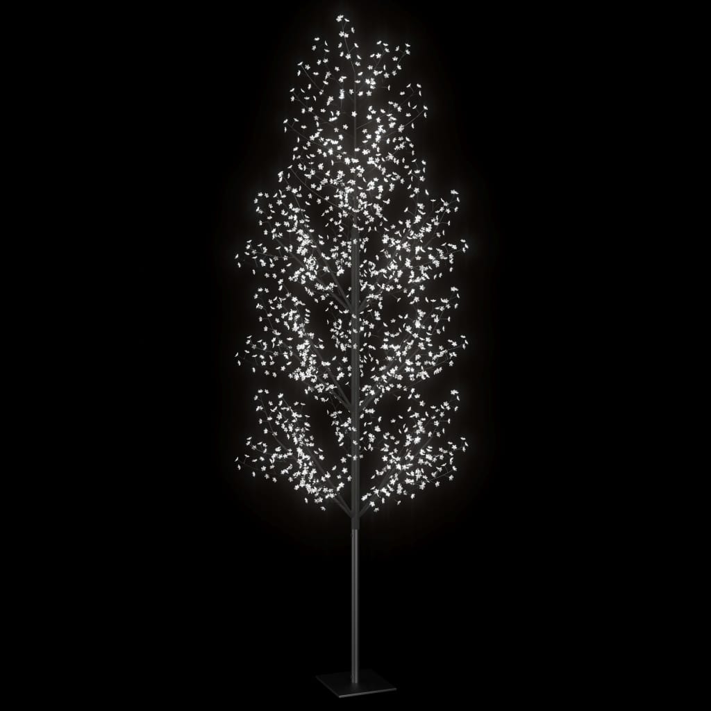 vidaXL Ziemassvētku koks, 1200 LED, auksti balta gaisma, ķirsis, 400cm