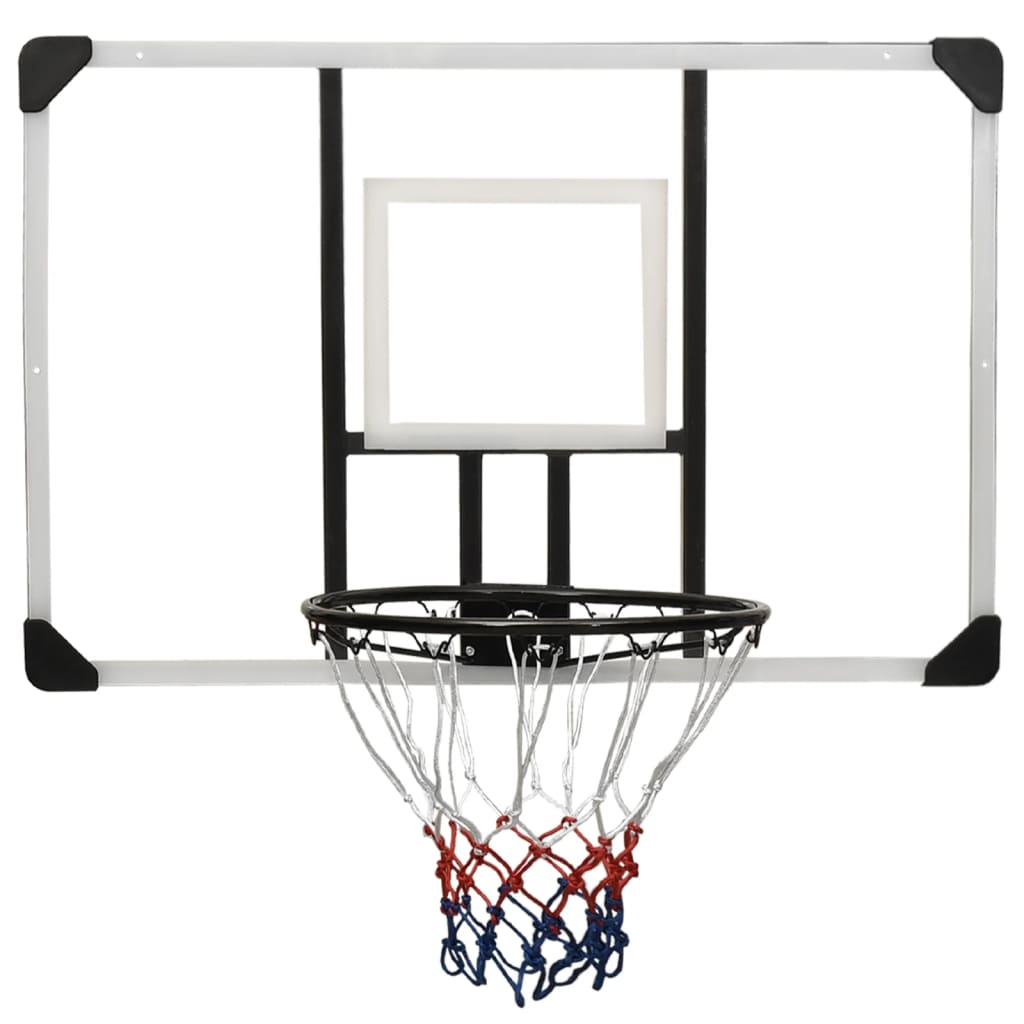 vidaXL basketbola vairogs, caurspīdīgs, 106x69x3 cm, polikarbonāts