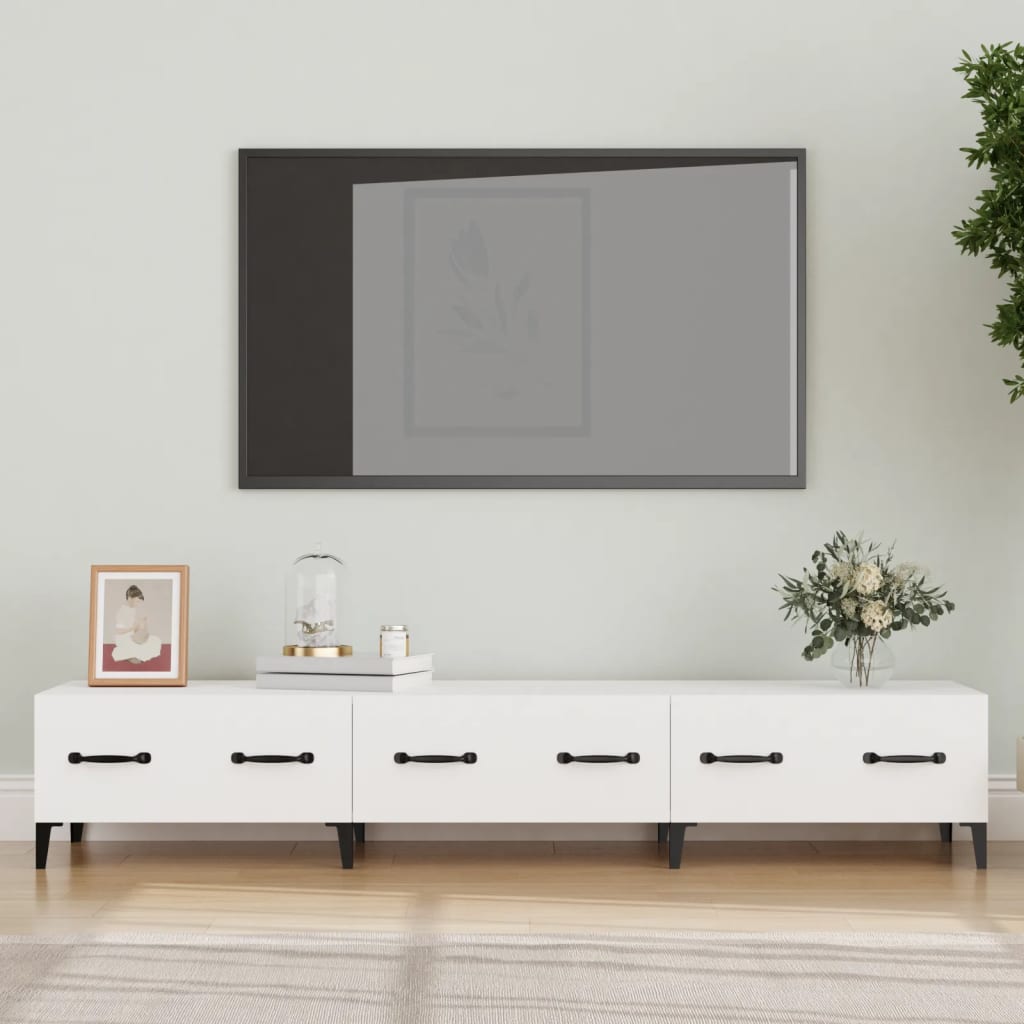 vidaXL TV skapītis, balts, 150x34,5x30 cm, inženierijas koks