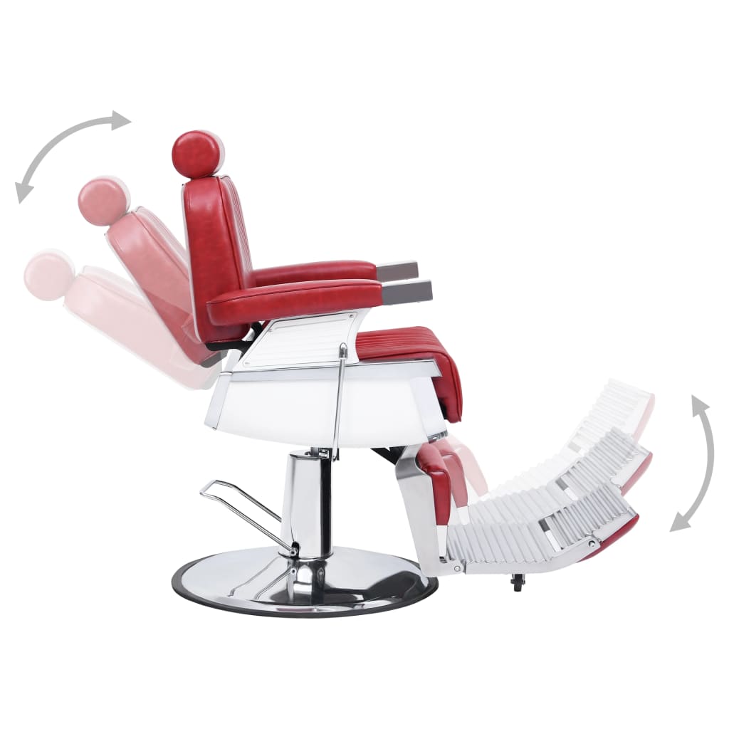 vidaXL frizieru krēsls, 68x69x116 cm, sarkana mākslīgā āda