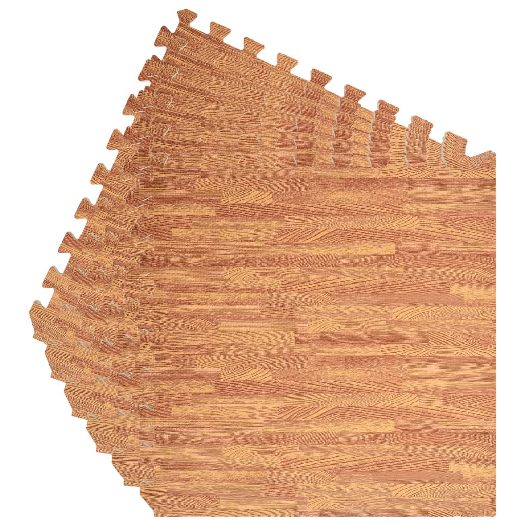 vidaXL grīdas paklājiņi, 6 gab., 2,16 ㎡, EVA putas, koka tekstūra