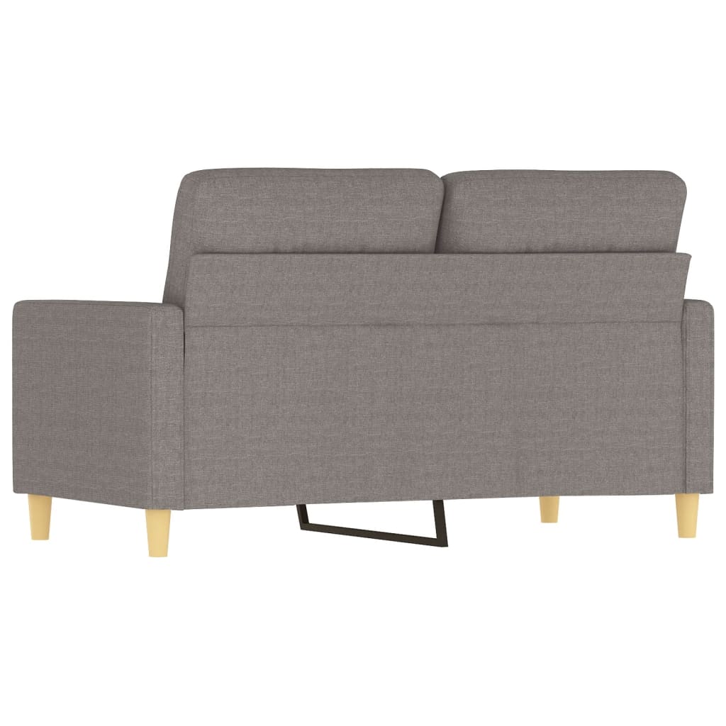 vidaXL divvietīgs dīvāns, pelēkbrūns audums, 120 cm