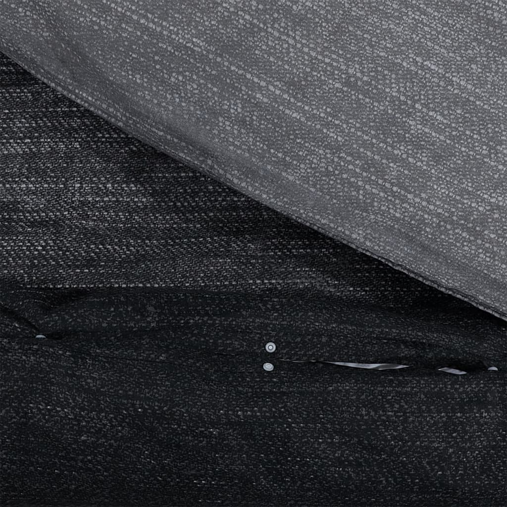 vidaXL gultasveļas komplekts, tumši pelēks, 240x220 cm, kokvilna
