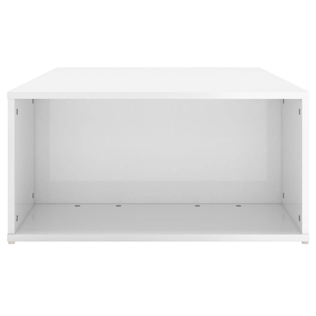 vidaXL kafijas galdiņš, spīdīgi balts, 90x67x33 cm, kokskaidu plāksne