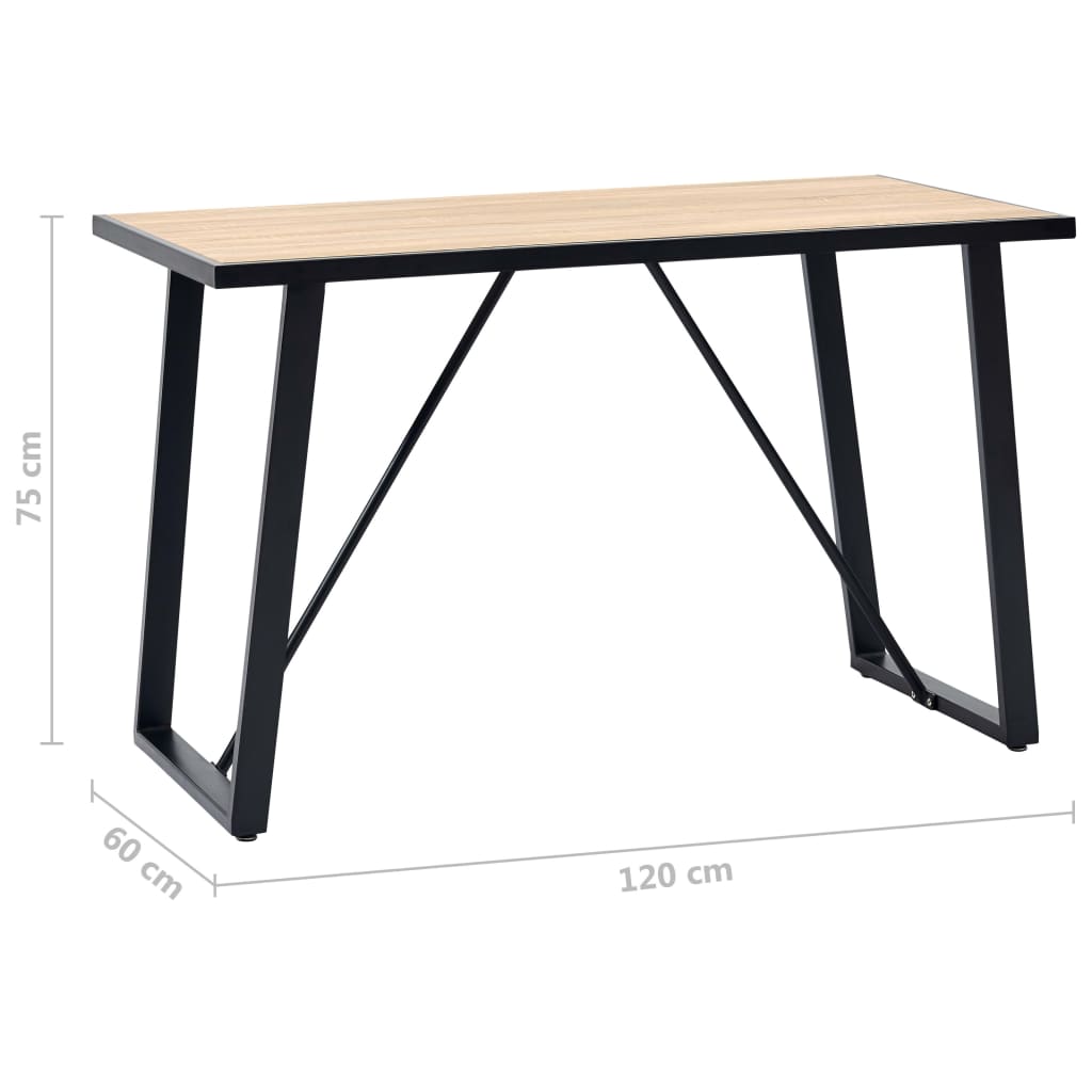 vidaXL virtuves galds un 6 krēsli, tumši brūna mākslīgā āda