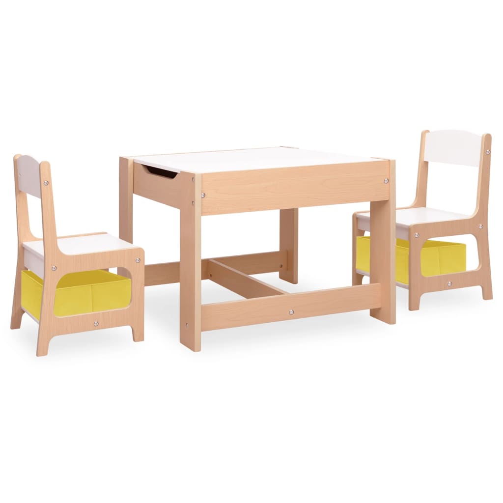 vidaXL bērnu galds ar 2 krēsliem, MDF plāksne