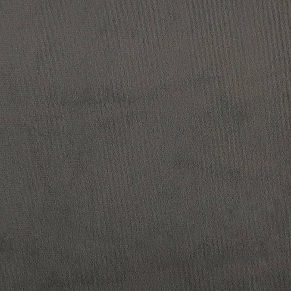 vidaXL gultas rāmis, tumši pelēks, 200x200 cm, samts