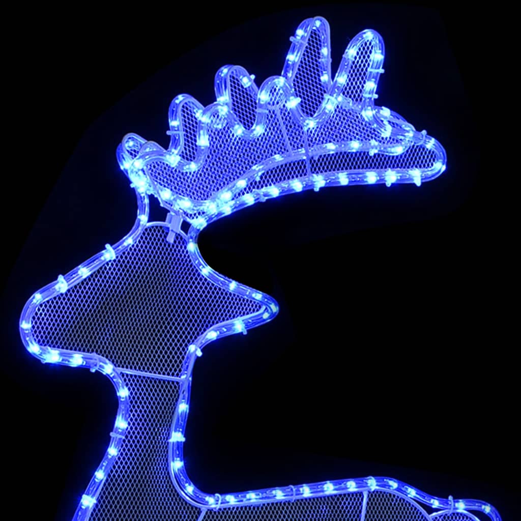 vidaXL Ziemassvētku dekorācija, ziemeļbriedis, 306 LED, 60x24x89 cm