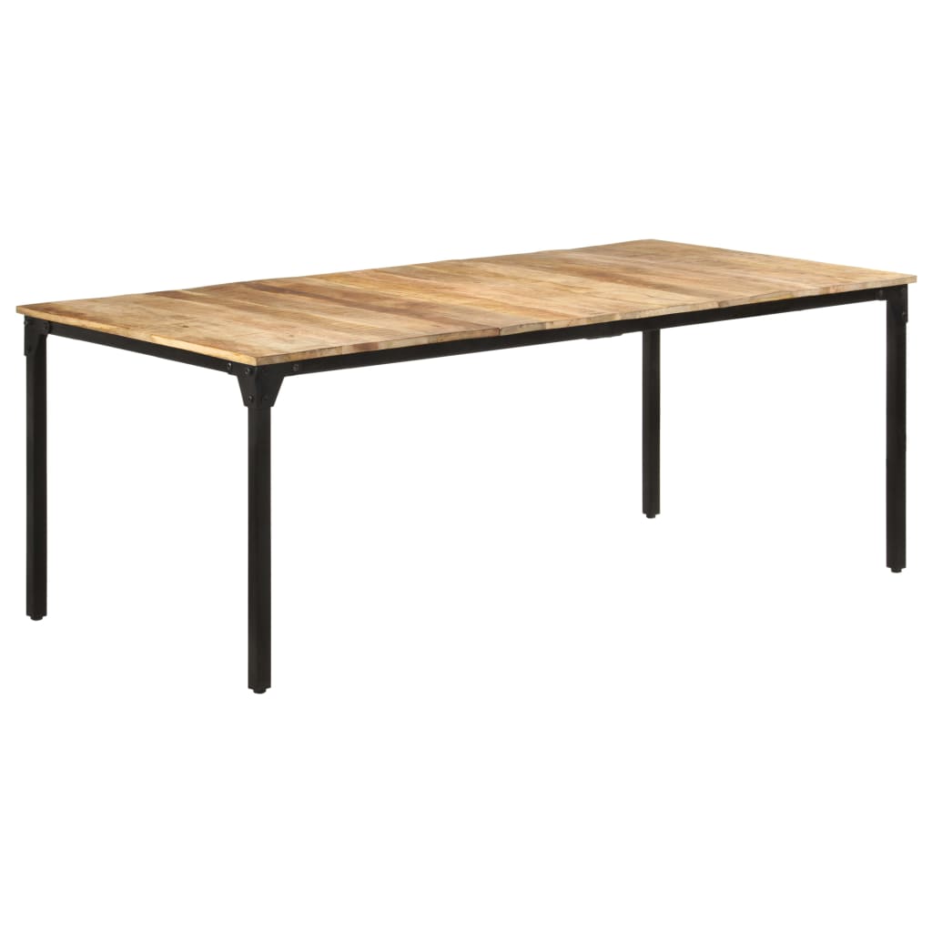 vidaXL virtuves galds, 200x100x76 cm, neapstrādāts mango koks