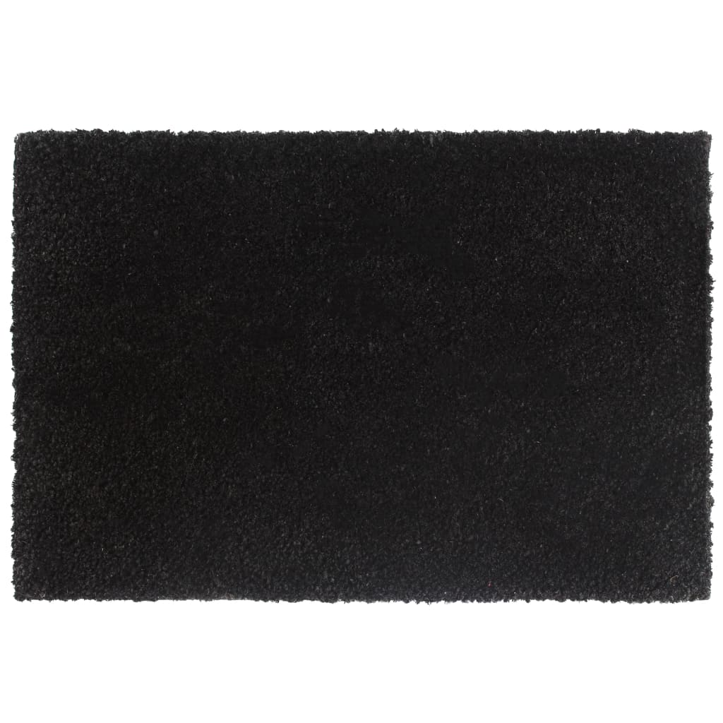 vidaXL durvju paklājs, 5 gab., melns, 40x60 cm, pūkaina kokosa šķiedra