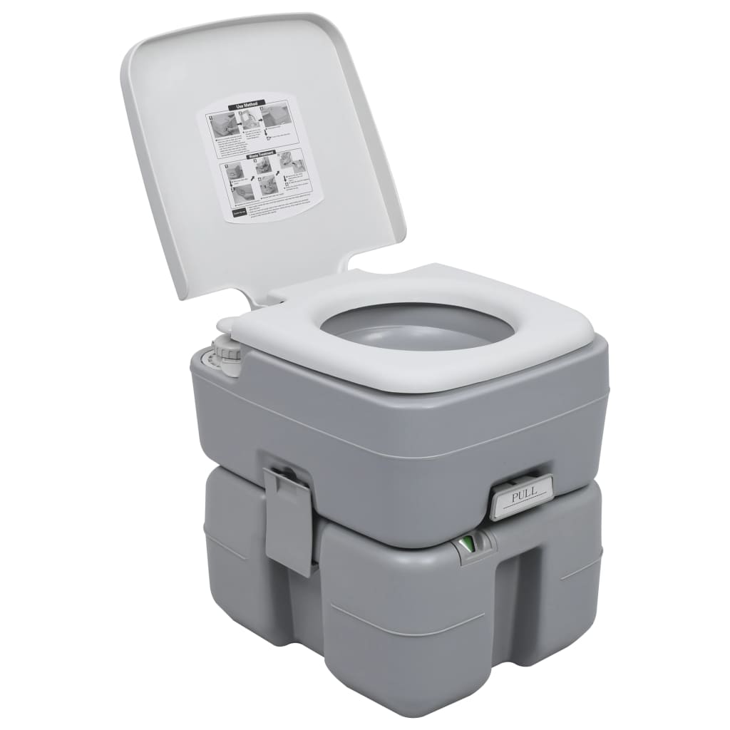 vidaXL pārnēsājama kempinga tualete, 20+10 L