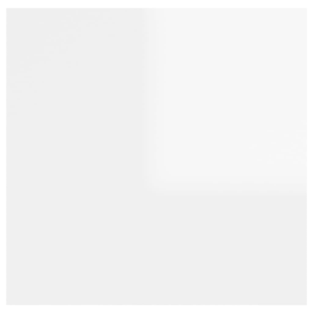 vidaXL naktsskapītis, 30,5x30x30 cm, spīdīgi balts, skaidu plāksne