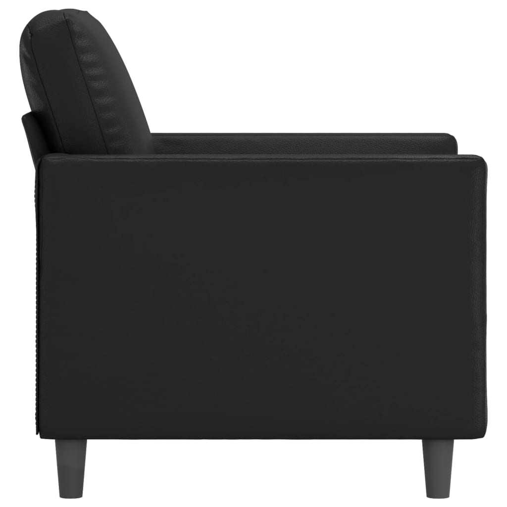 vidaXL atpūtas krēsls, melns, 60 cm, mākslīgā āda