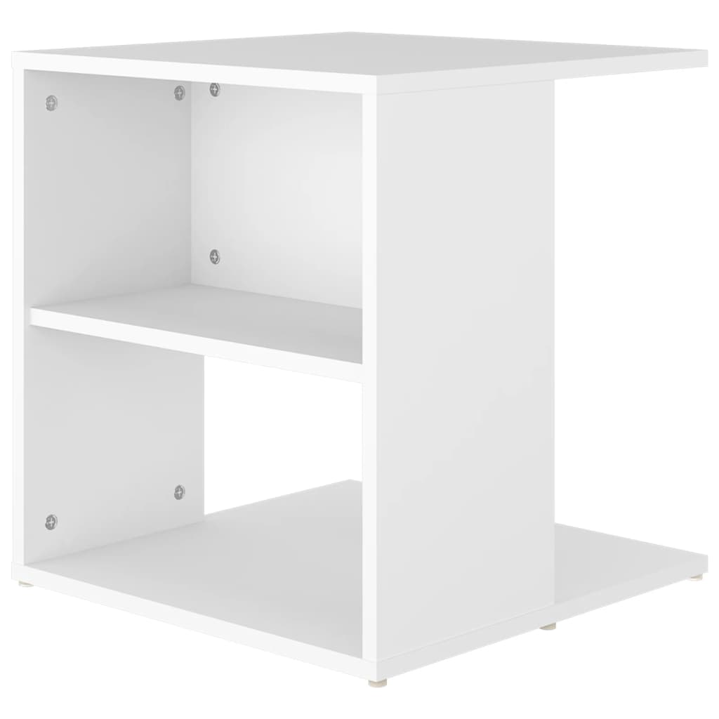 vidaXL galdiņš, balts, 45x45x48 cm, skaidu plāksne