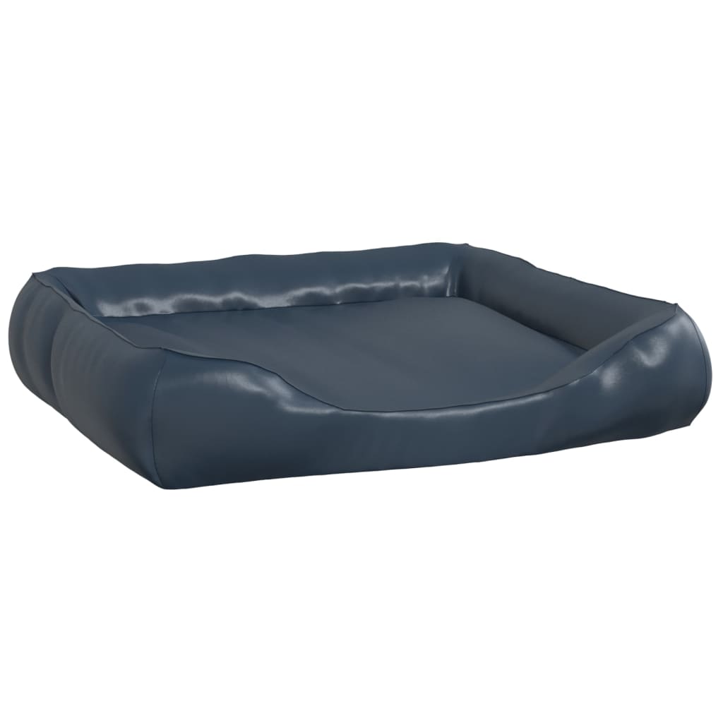 vidaXL suņu gulta, tumši zila, 105x80x25 cm, mākslīgā āda