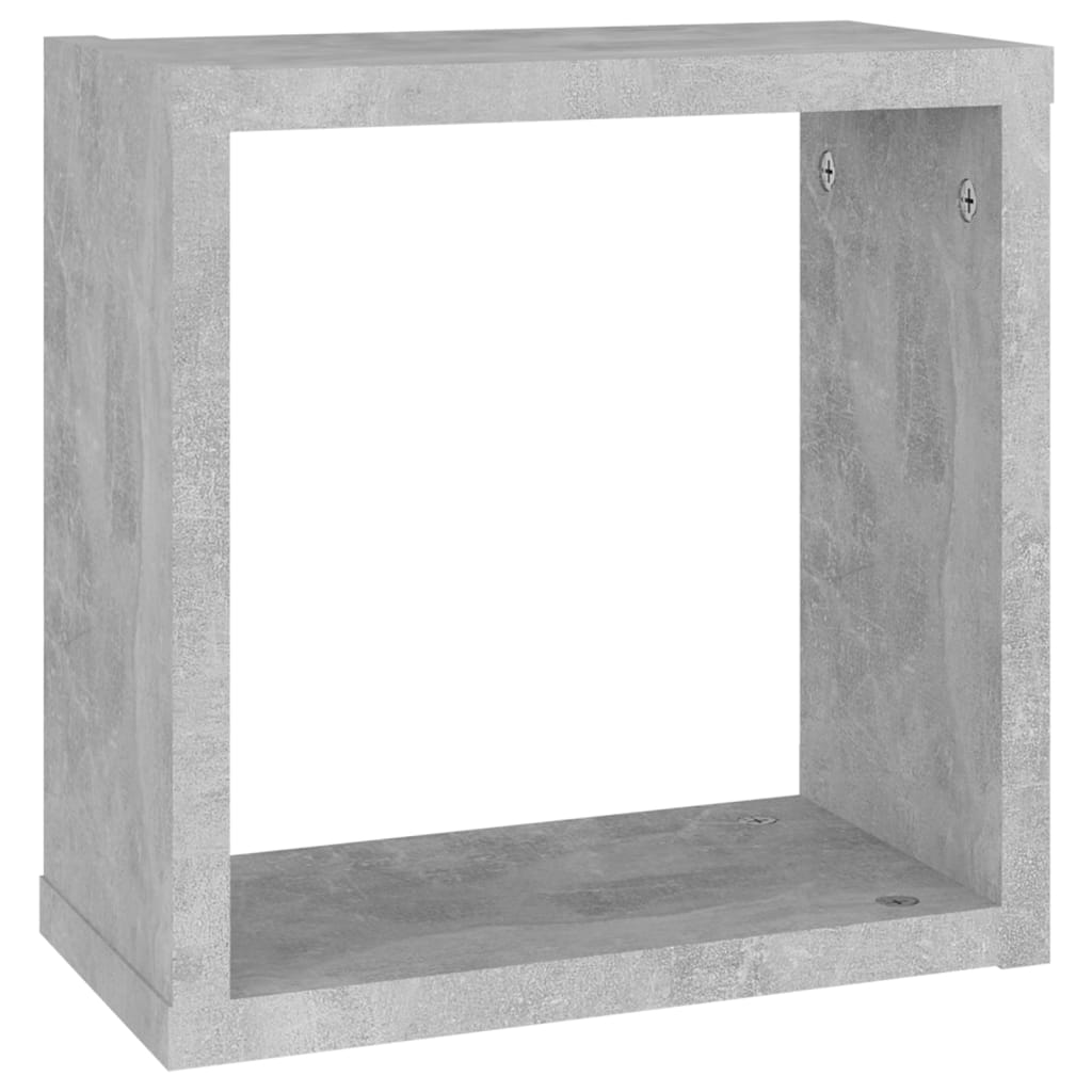 vidaXL kuba formas sienas plaukti, 2 gab., 30x15x30 cm, betona pelēki