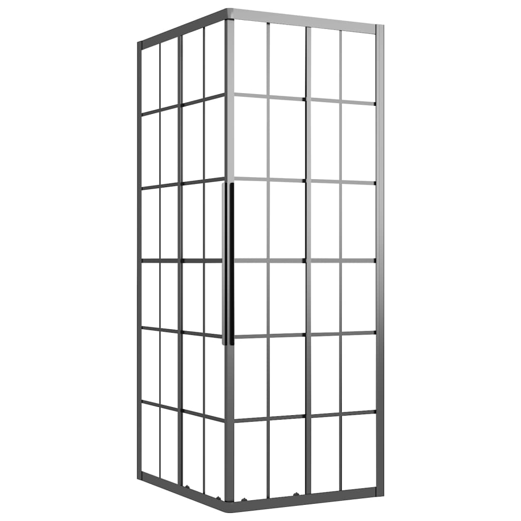 vidaXL dušas kabīne, matēts ESG stikls, 90x70x180 cm, melna