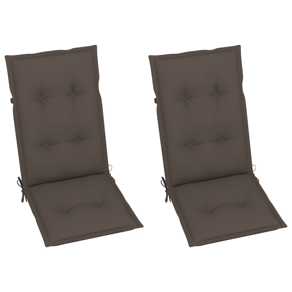 vidaXL šūpuļkrēsls ar matračiem, pelēks akācijas masīvkoks