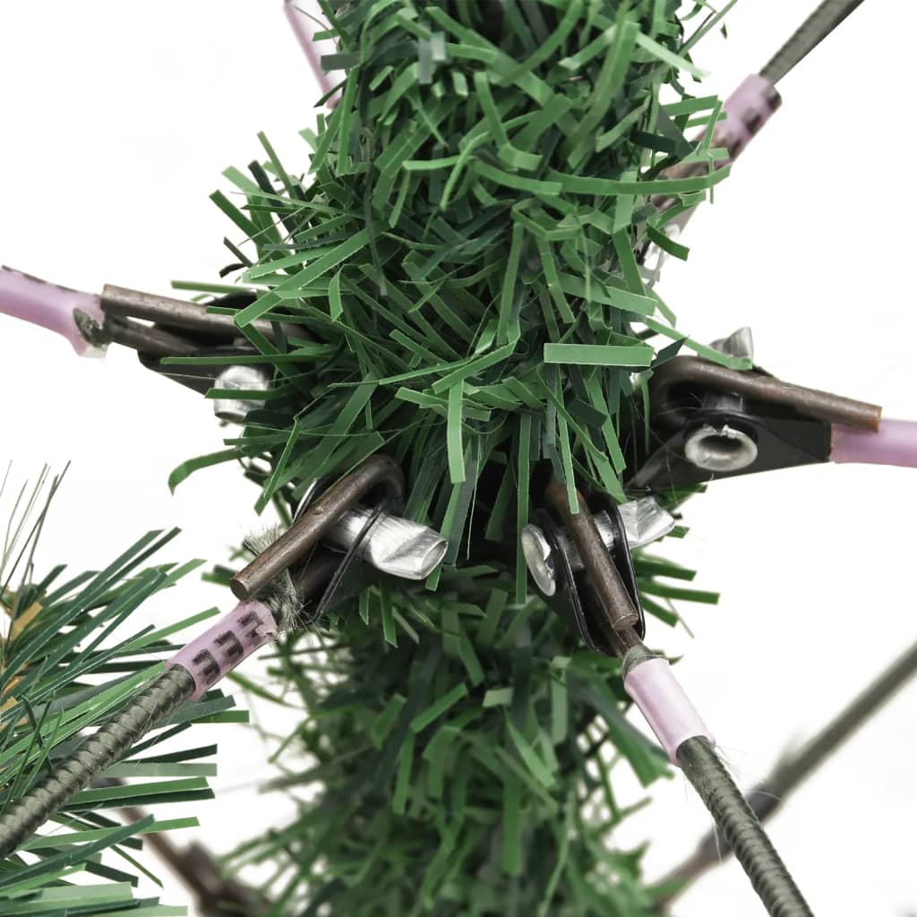 vidaXL mākslīgā Ziemassvētku egle ar čiekuriem un ogām, 210 cm