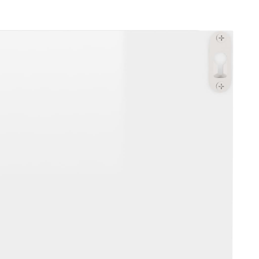 vidaXL sienas plaukti, 4 gab., 40x11,5x18 cm, spīdīgi balti