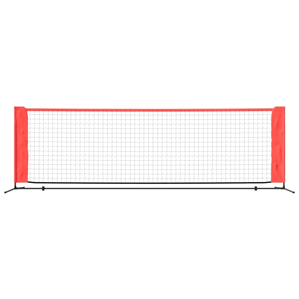 vidaXL tenisa tīkls, melns, sarkans, 300x100x87 cm, poliesters
