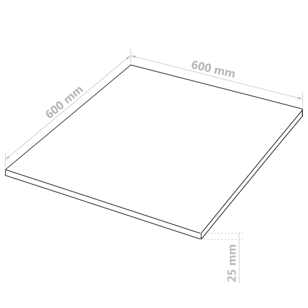 vidaXL MDF plāksnes, 4 gab., kvadrāta, 60x60 cm, 25 mm