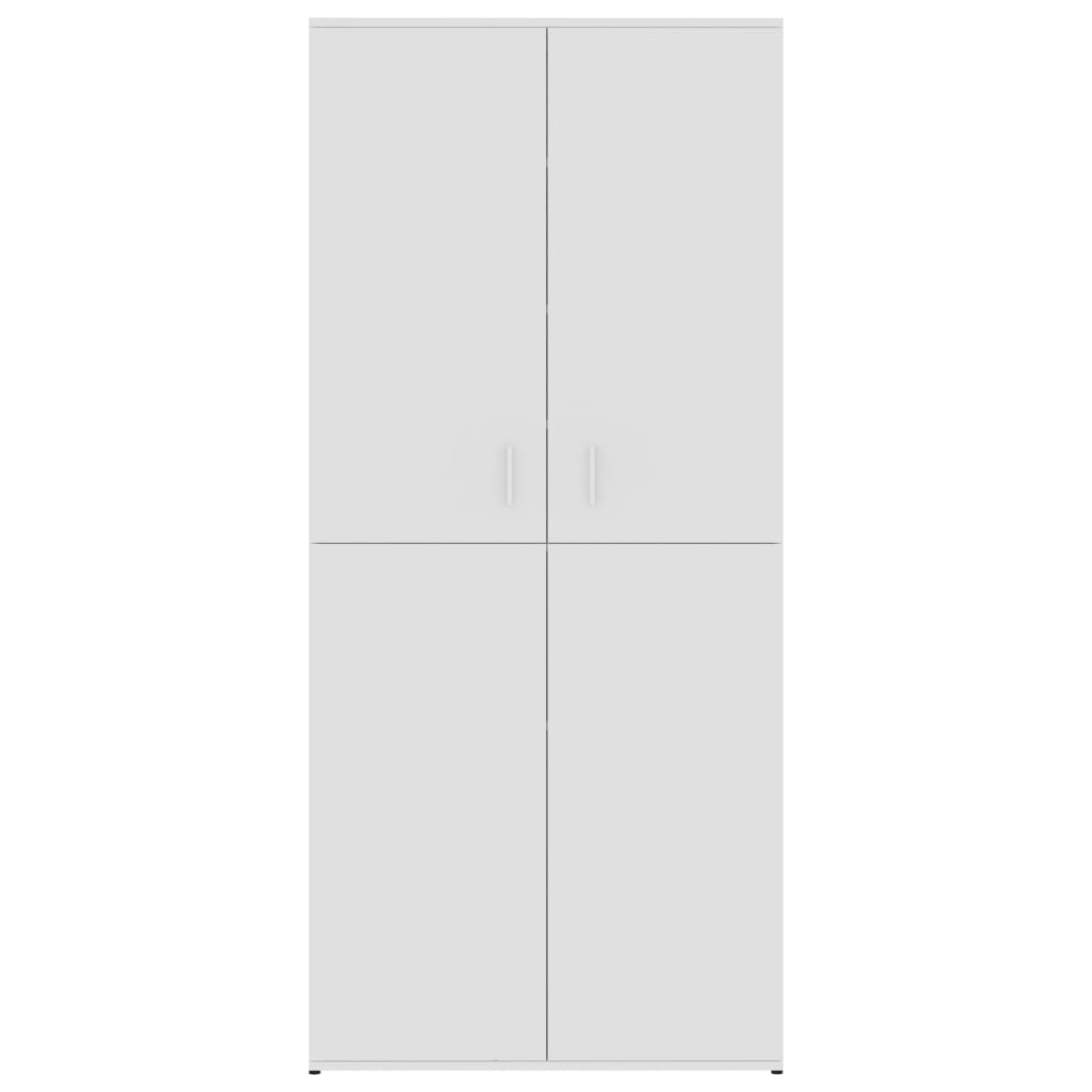 vidaXL apavu skapis, balts, 80x39x178 cm, kokskaidu plāksne