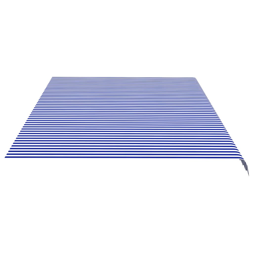 vidaXL nojumes maiņas jumts, zils ar baltu, 6x3,5 m