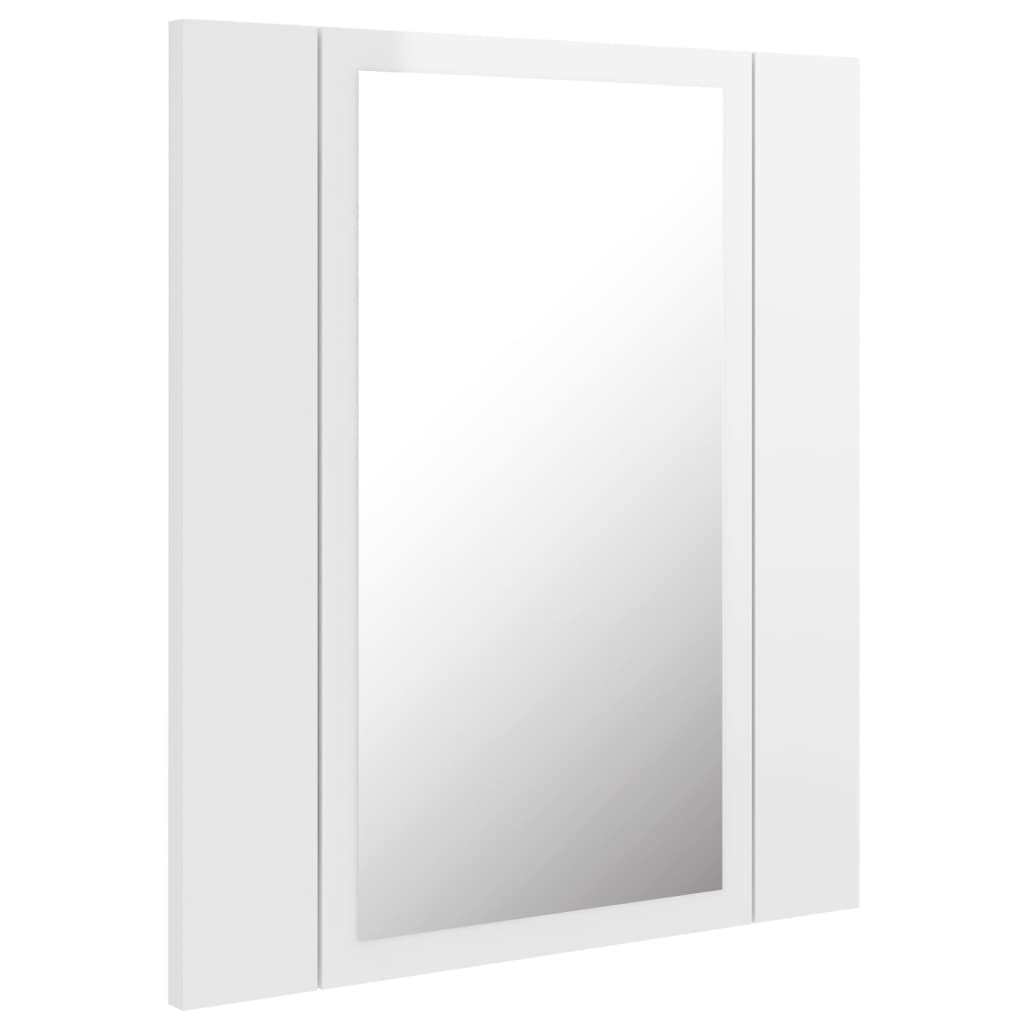 vidaXL vannasistabas spoguļskapītis ar LED, balts, 40x12x45 cm