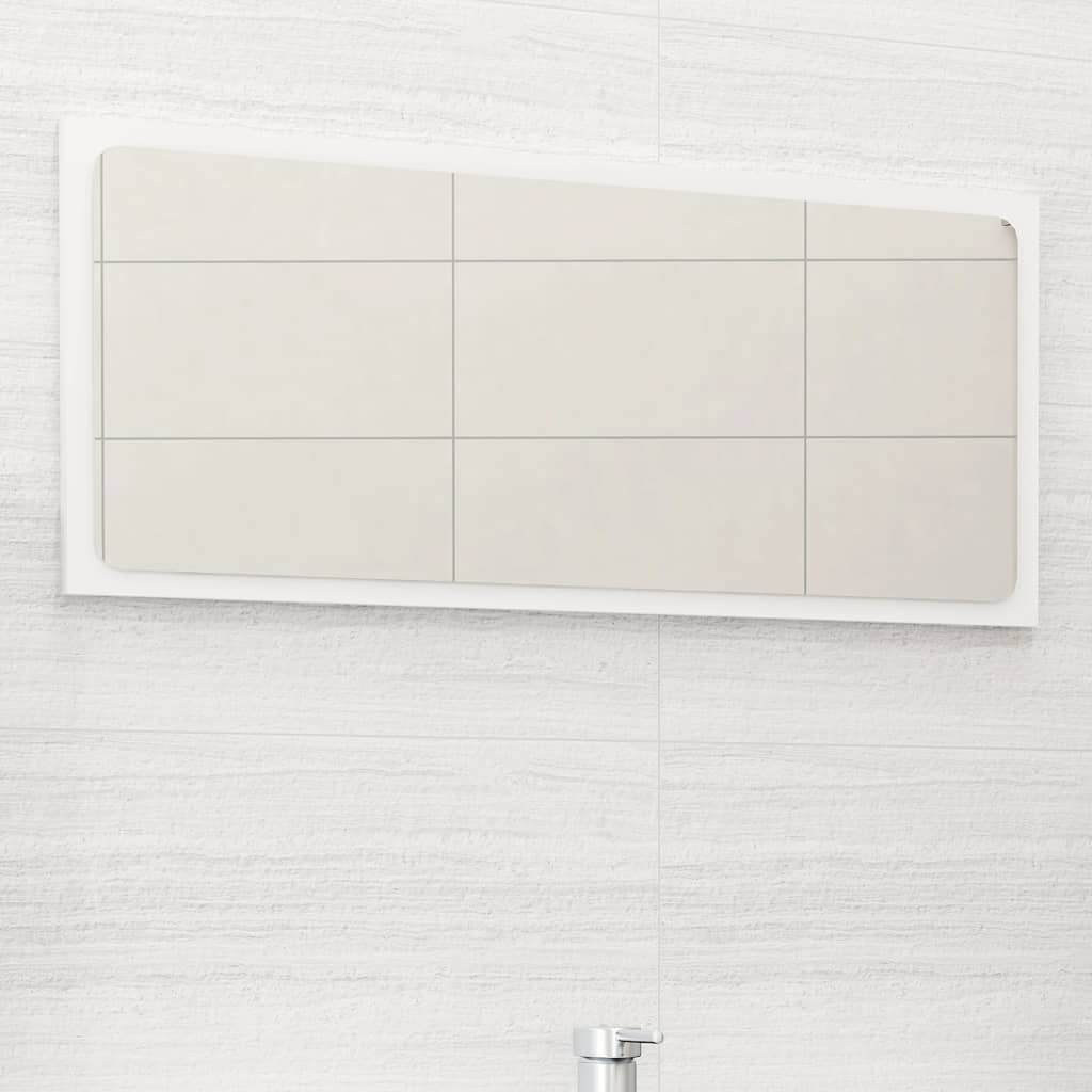 vidaXL vannasistabas spogulis, balts, 80x1,5x37 cm, skaidu plātne