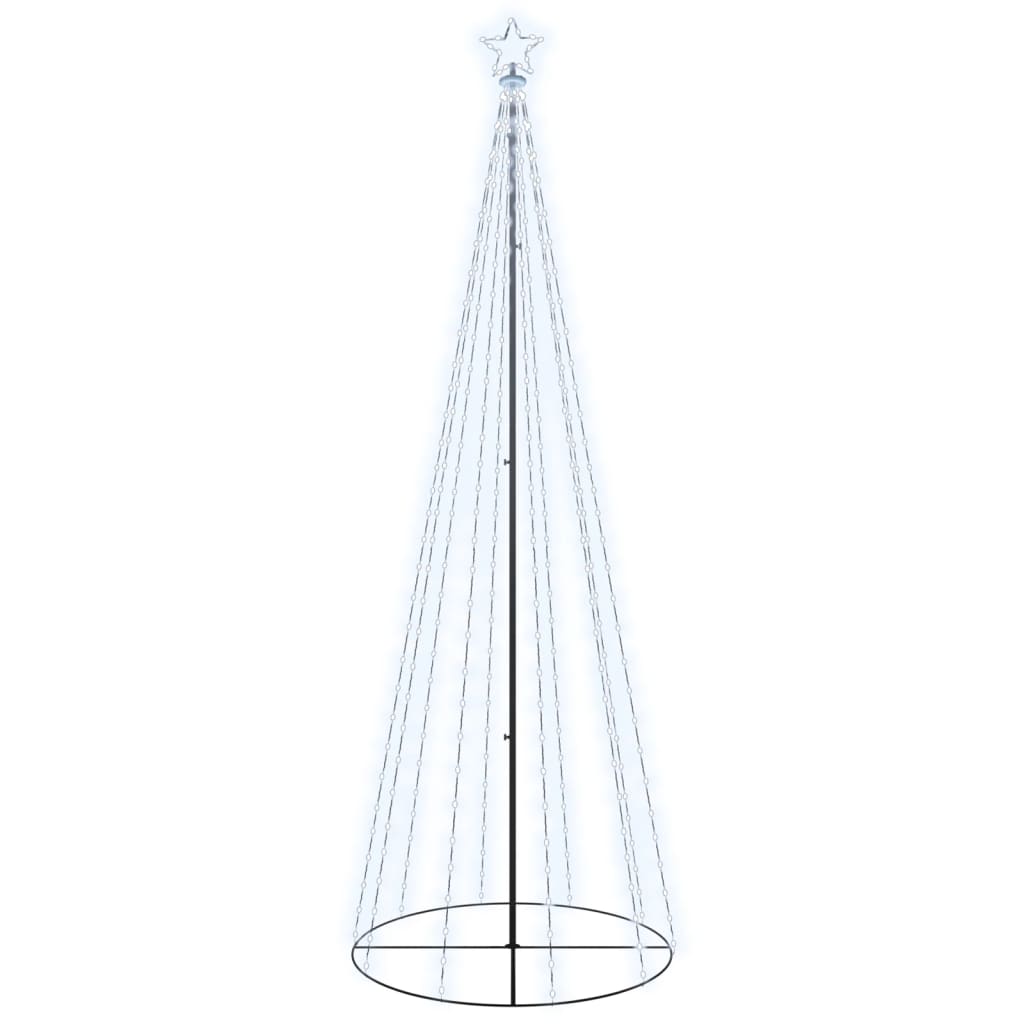 vidaXL Ziemassvētku egle, 310 vēsi baltas LED lampiņas, 100x300 cm