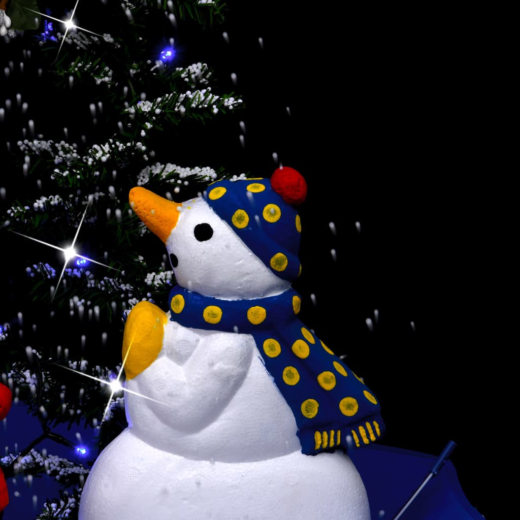 vidaXL mākslīgā Ziemassvētku egle ar pamatni, zila, 170 cm, PVC